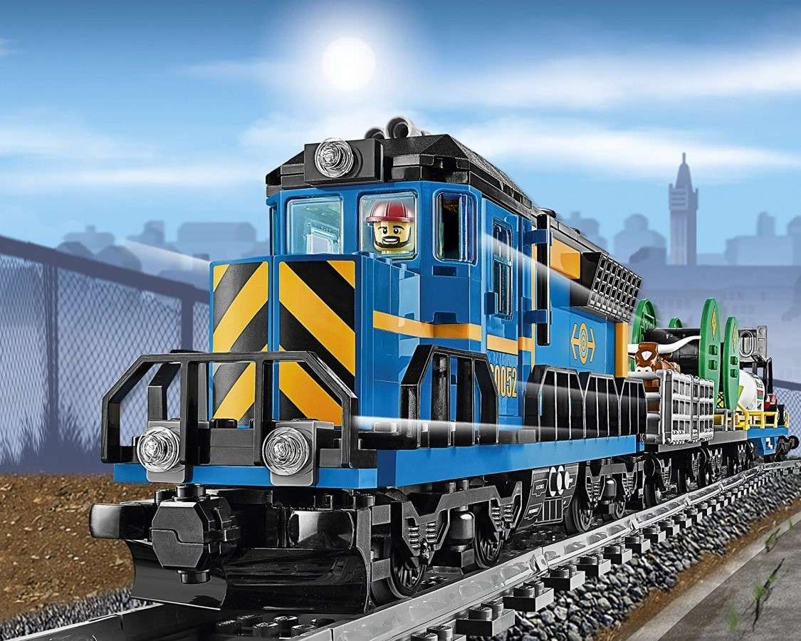 Peças de Lego. trem de carga quebra-cabeças online