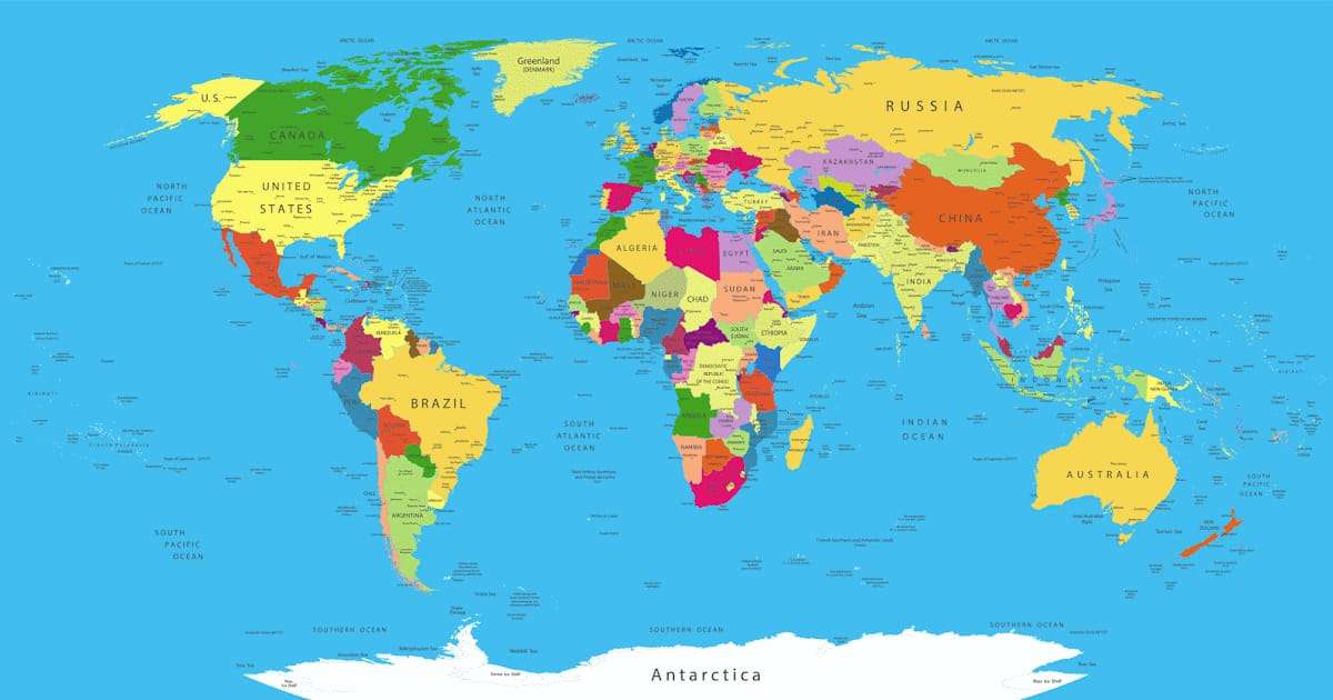 Världskarta pussel på nätet