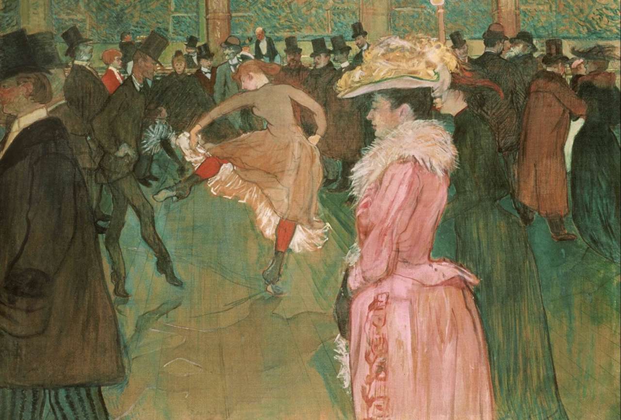 Baile en el Moulin Rouge. Toulouse-Lautrec pussel på nätet