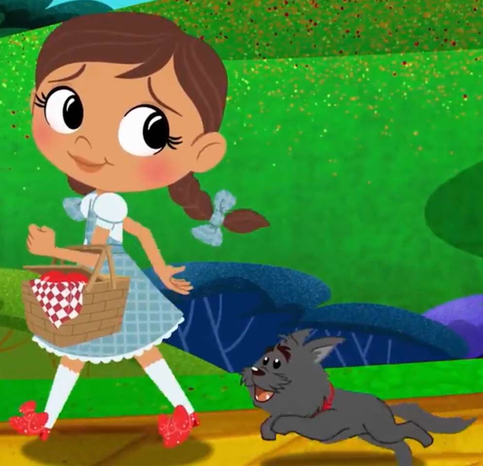 Dorothy en Toto wandelen legpuzzel online