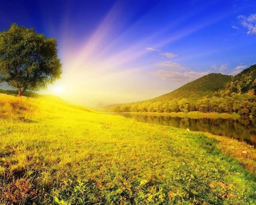 Sunny day in the mountains jigsaw puzzle online