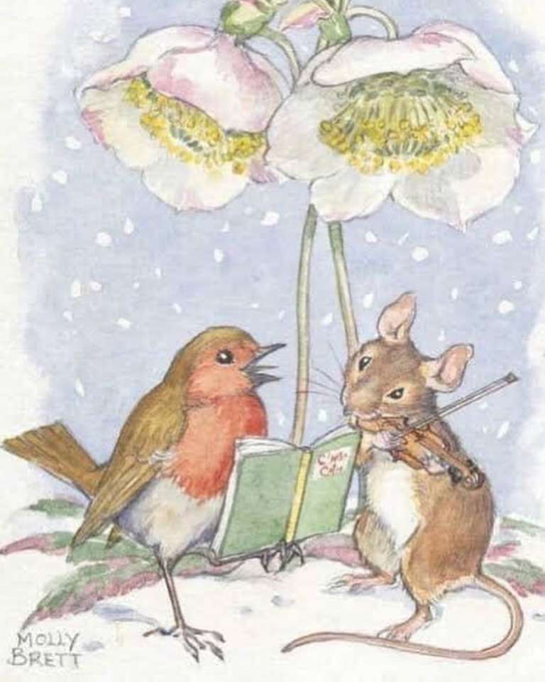 Robin cântă şoarecele cântă la vioară puzzle online
