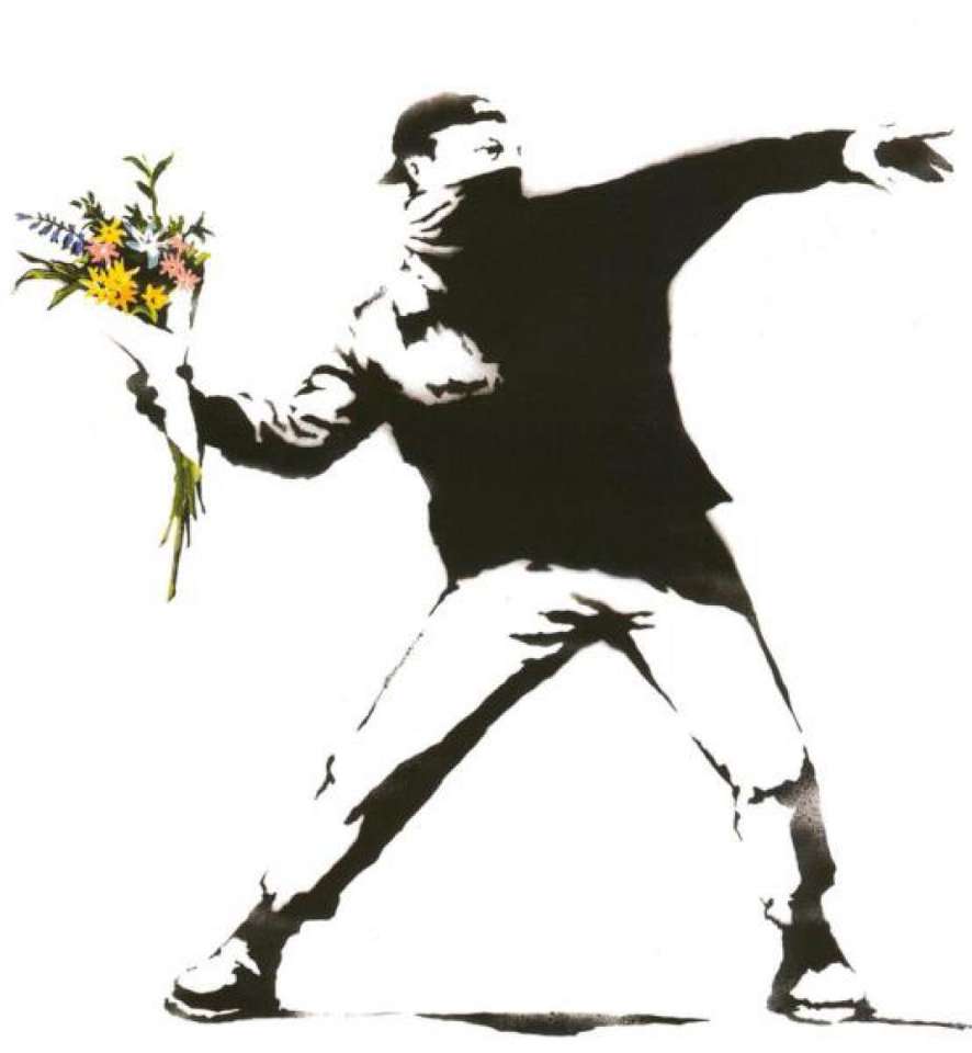 Banksy: Flower Thrower Pussel online