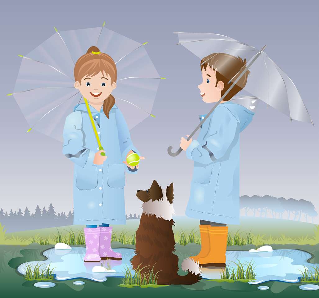 Kinderen in de regen online puzzel