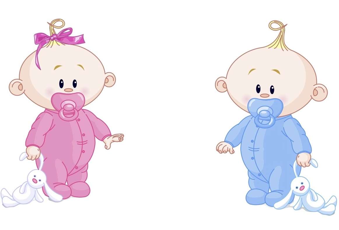 Babypuppen für die Geschlechterparty Online-Puzzle