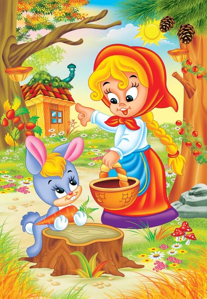 Masha e il coniglietto puzzle online