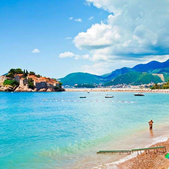 Пляж Черногории пазл онлайн