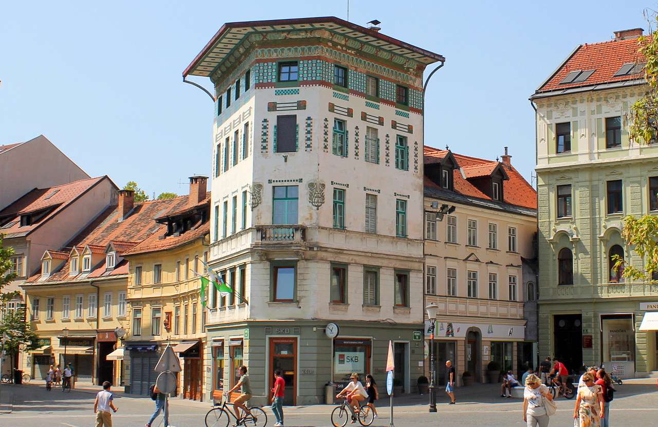 Art Nouveau "Hauptmann-huis" in Ljubljana online puzzel