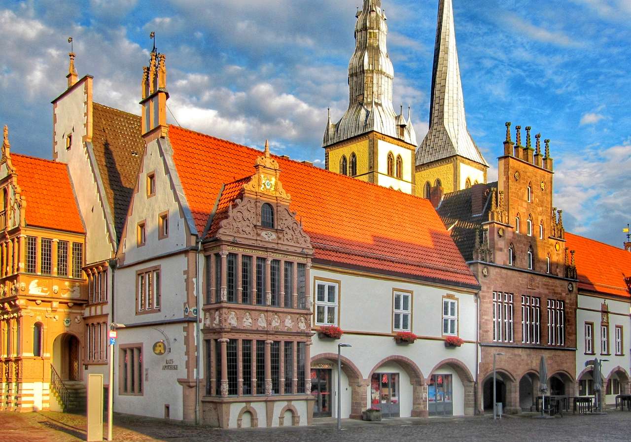 Старият градски площад в Лемго (Германия) онлайн пъзел