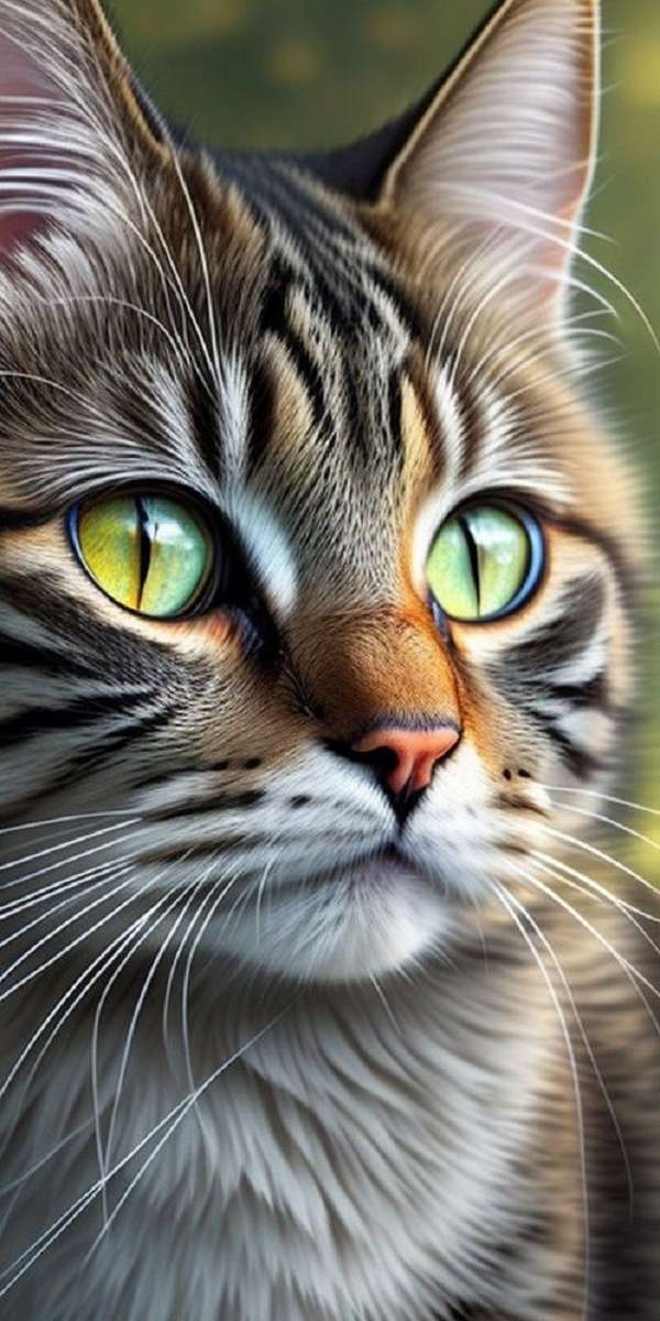 γάτα με πράσινα μάτια παζλ online