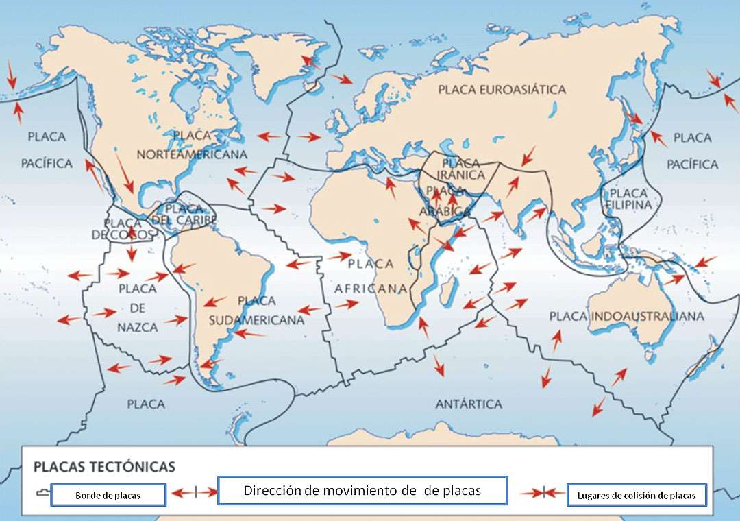 тектонические полюса мира онлайн-пазл
