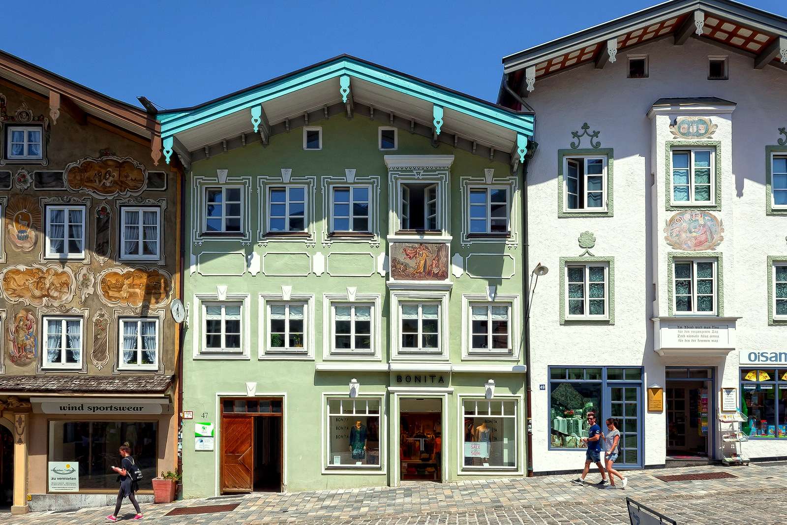 Charmiga radhus i Bad Tölz (Bayern) pussel på nätet