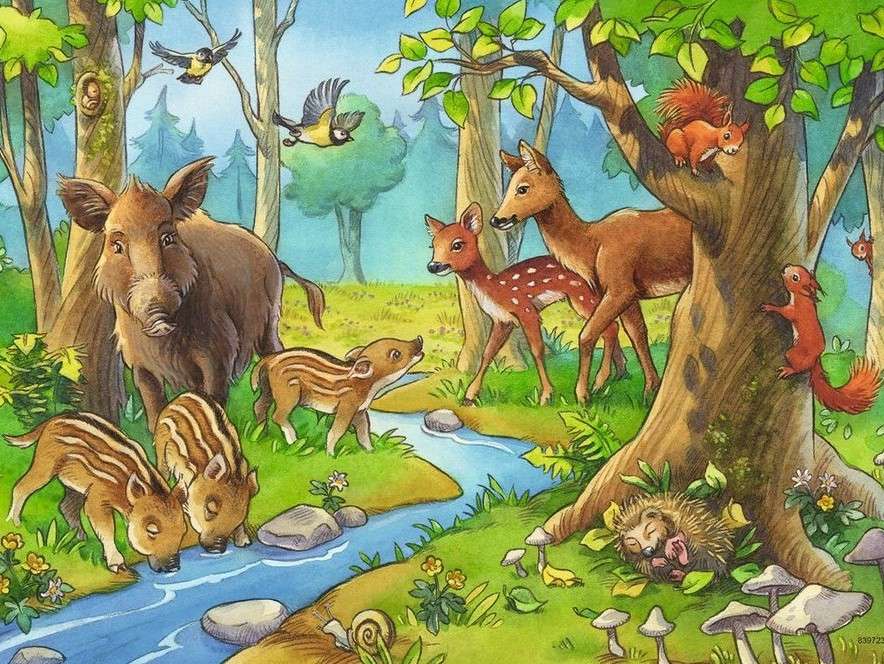 Animalele de pădure jigsaw puzzle online