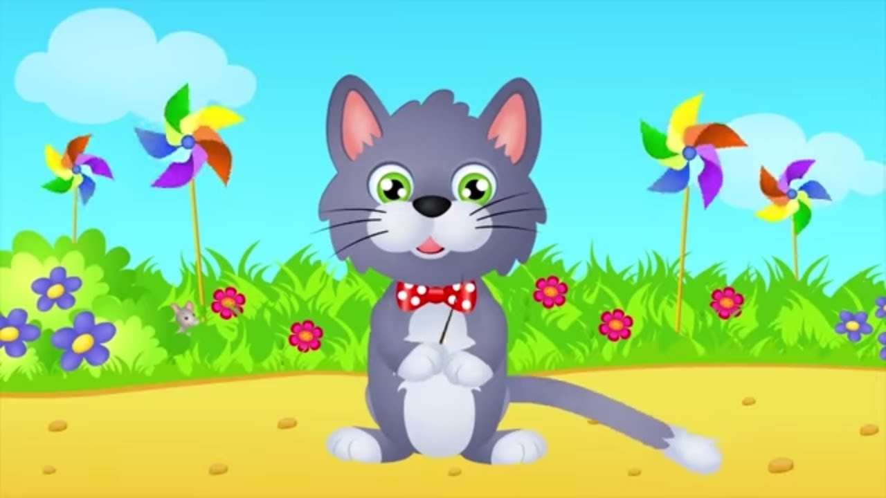 kitty bild-pussel för barn. pussel på nätet