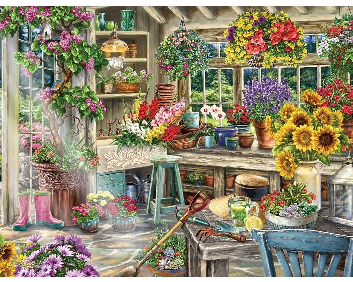 Letní květiny online puzzle