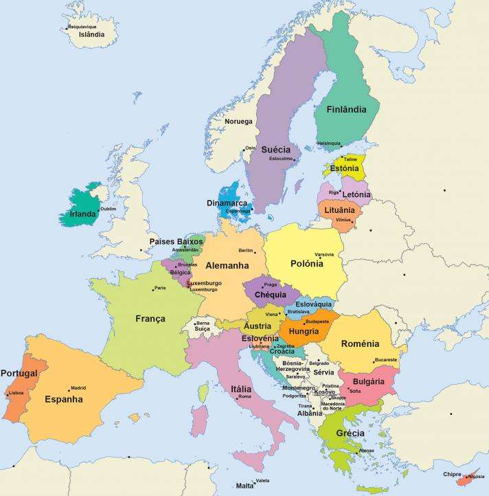 Európai Uniós országok kirakós online