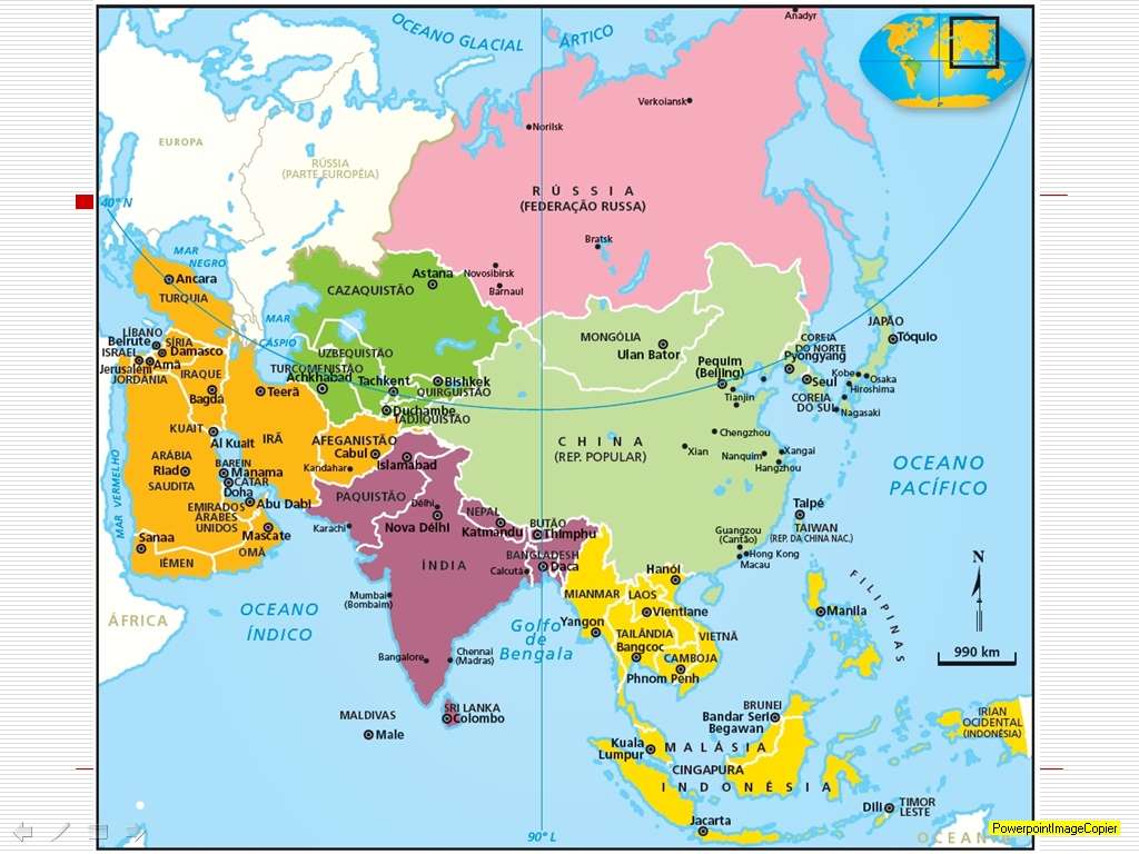 Asiatische Karte Online-Puzzle