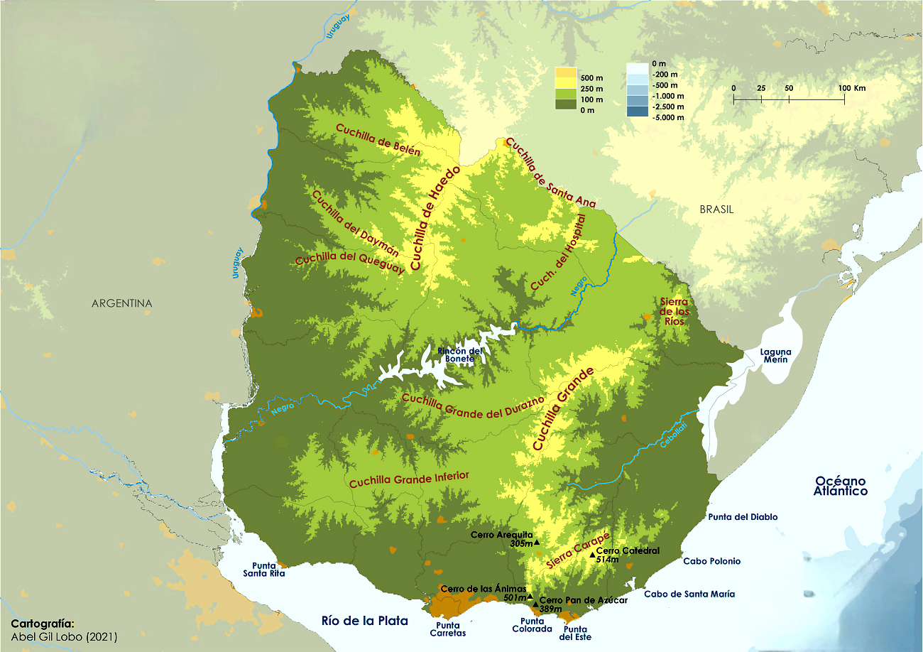 Χάρτης της Ουρουγουάης online παζλ