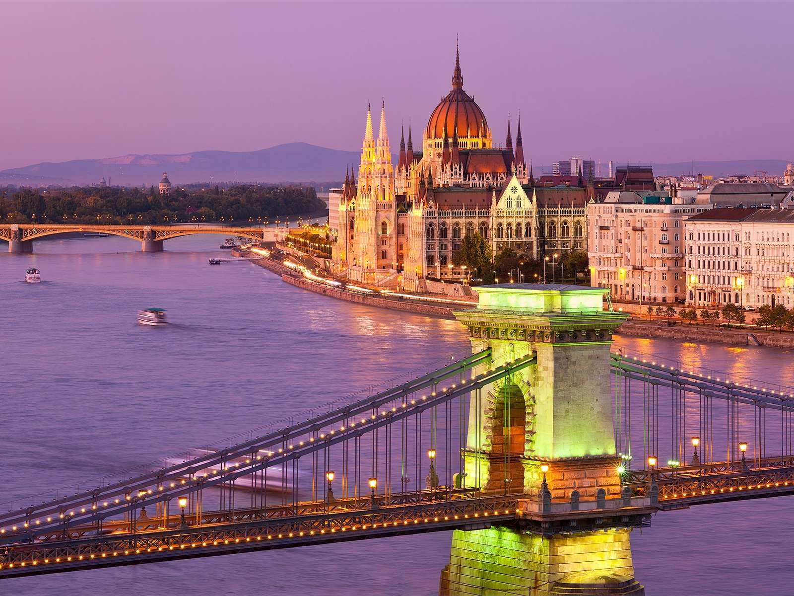 Будапешт вечером онлайн-пазл
