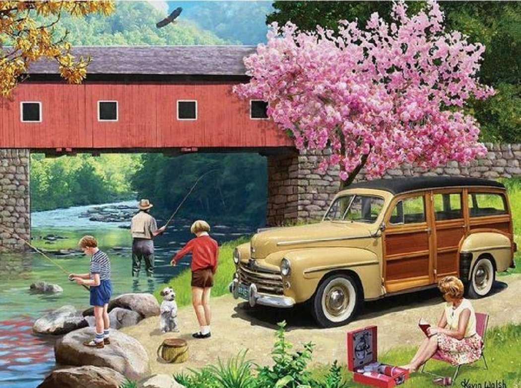 Prânz pe malul râului jigsaw puzzle online