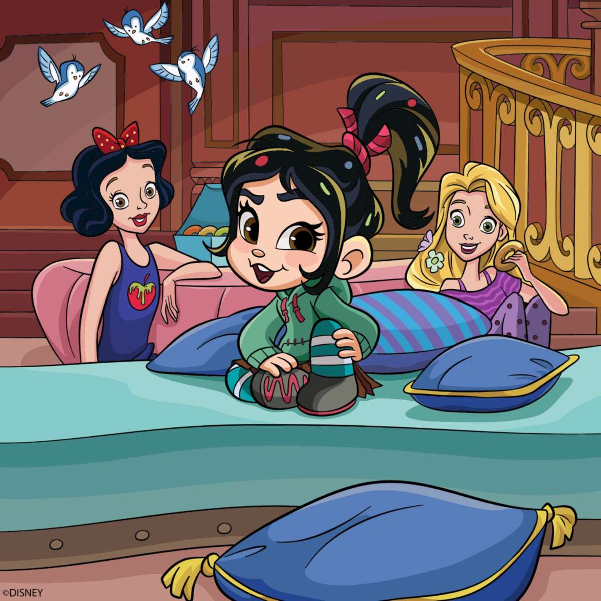 Vanellope y las princesas de Disney rompecabezas en línea