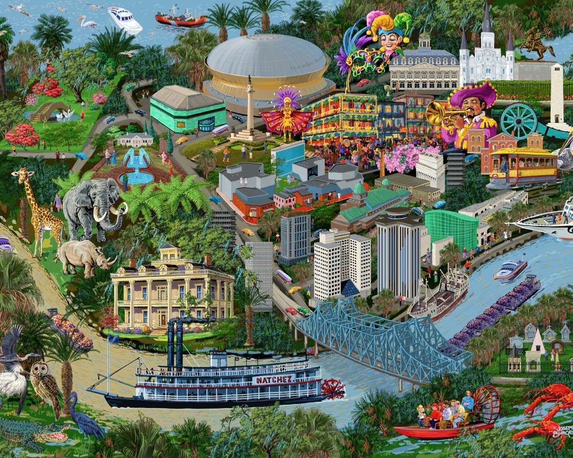 Panorama města online puzzle