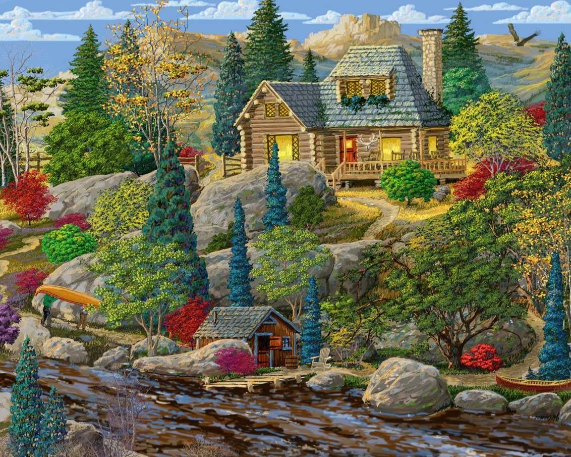 Casa na colina puzzle online