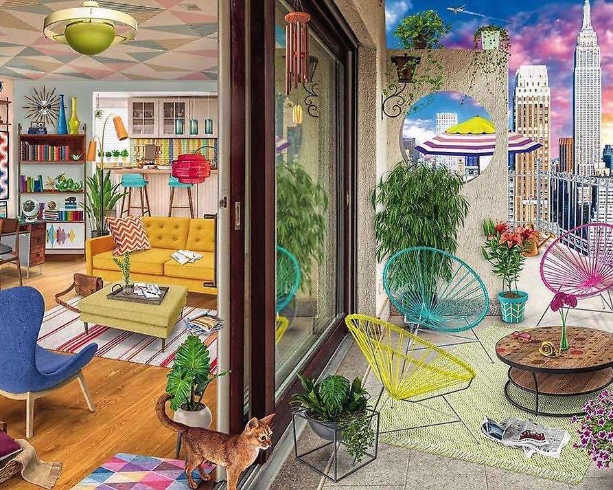 Apartment mit Terrasse Puzzlespiel online