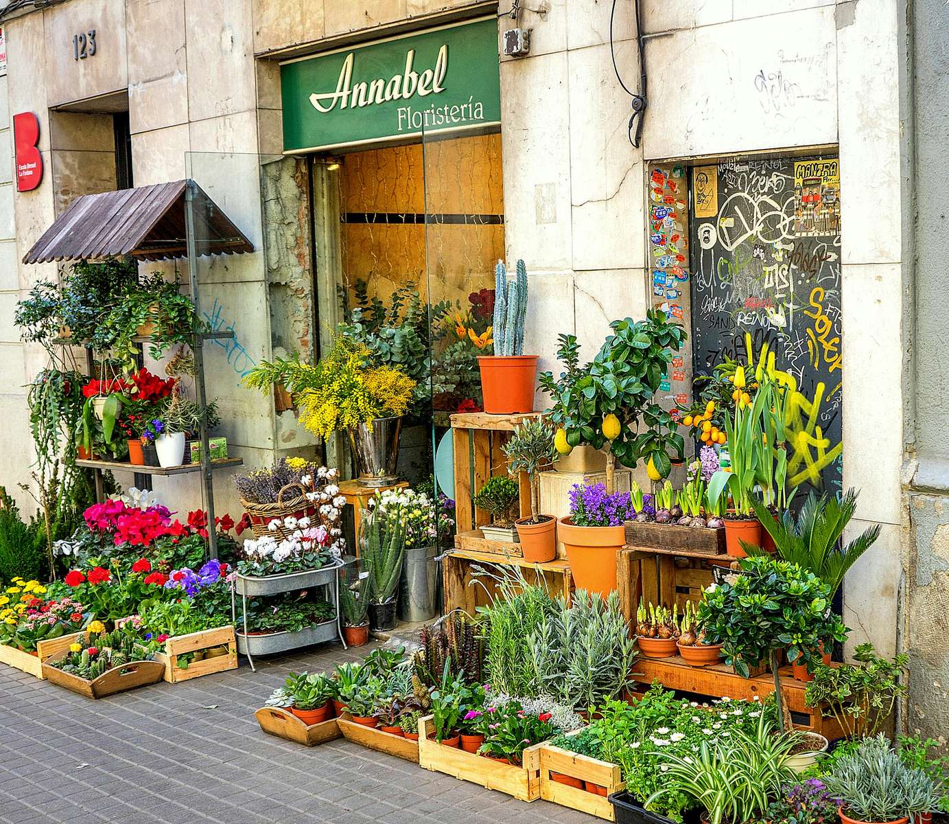 Florist i Barcelona pussel på nätet