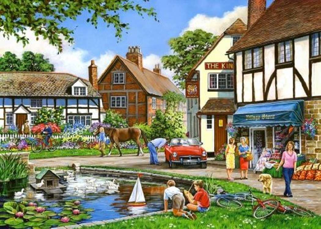 Launching boats in the pond jigsaw puzzle online