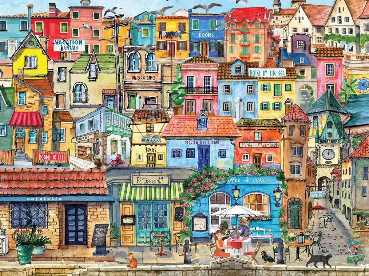Le village multicolore puzzle en ligne