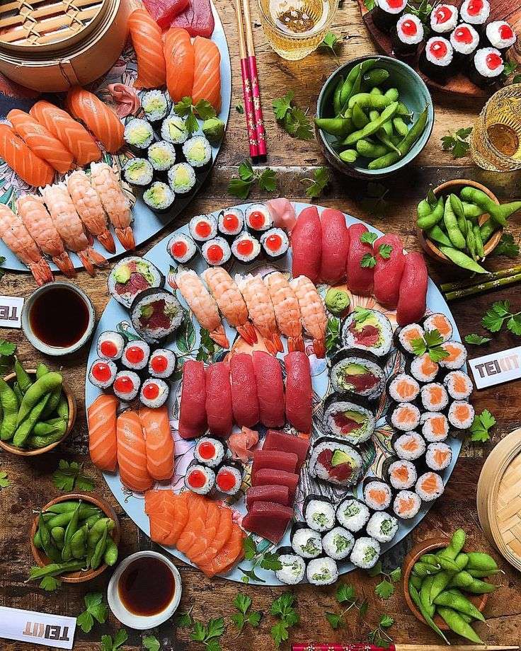 Sushi feest online puzzel