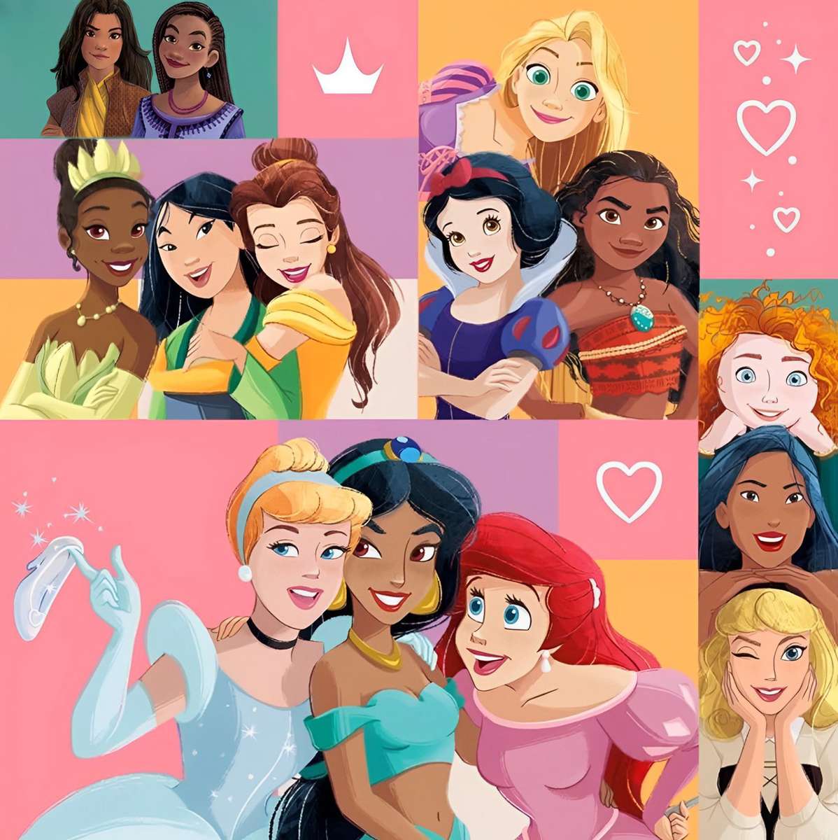 Disney Princesses altogether❤️❤️❤️ jigsaw puzzle online