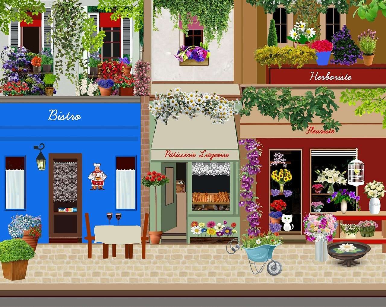 A street full of everything! online puzzle