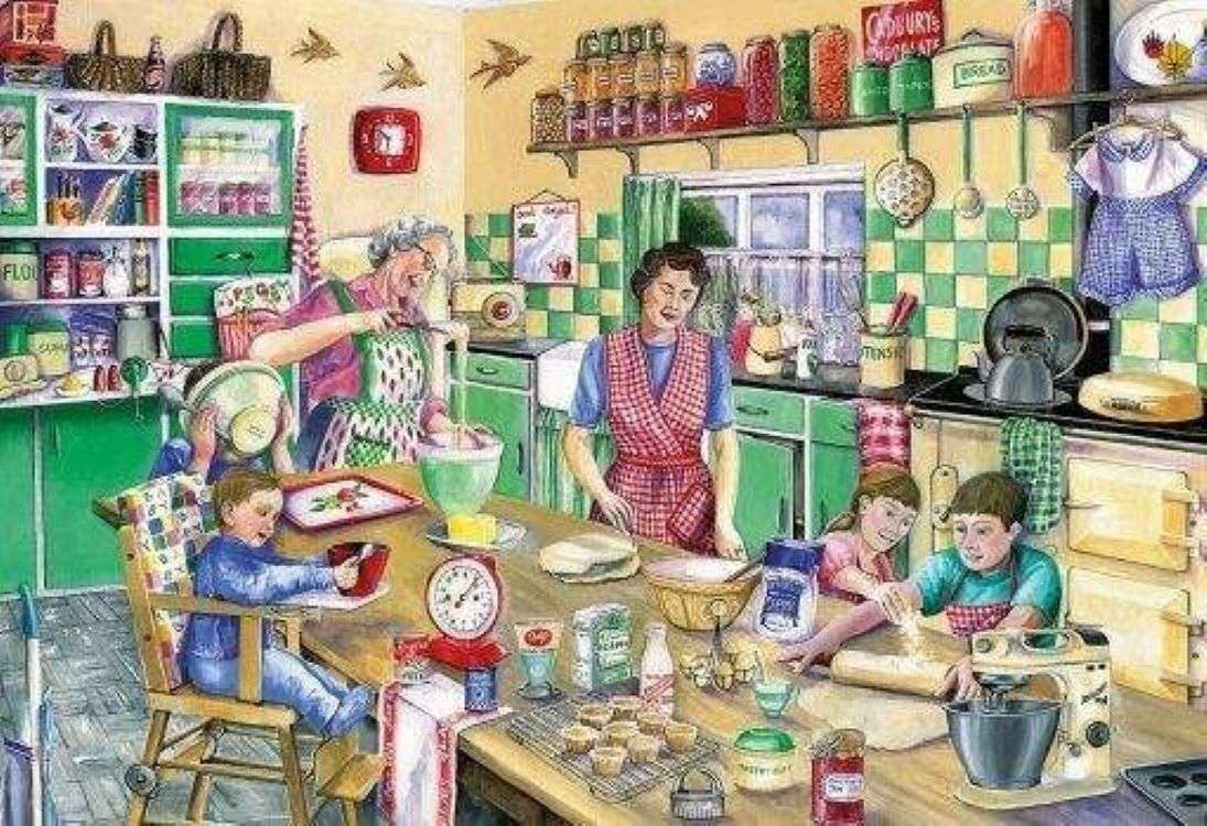 bunica și mama și micii ajutoare puzzle online