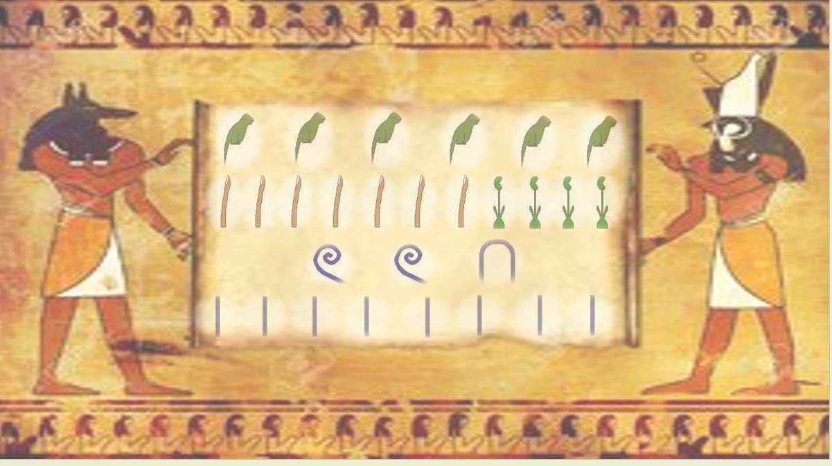 Numérotation égyptienne puzzle en ligne