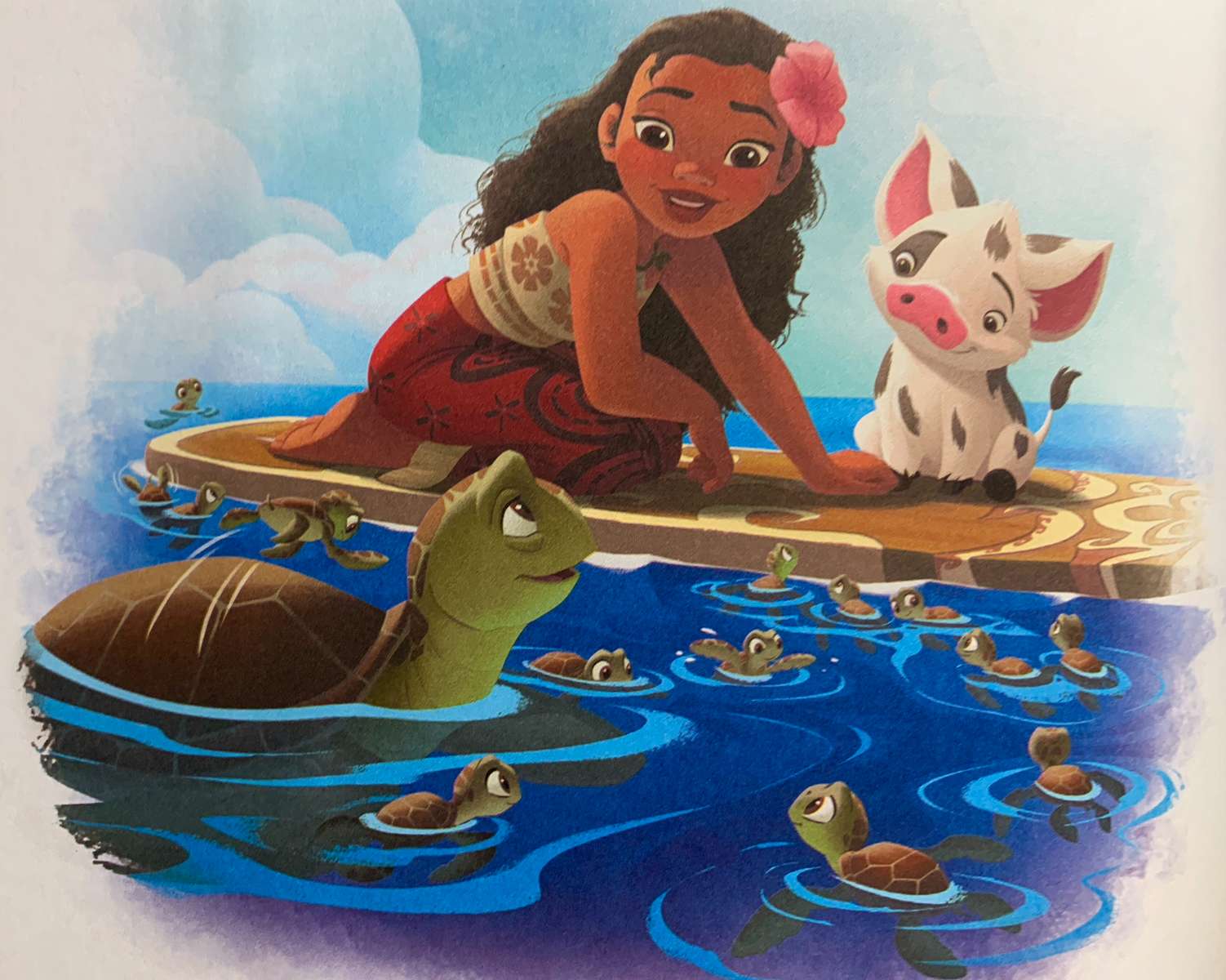 Moana, Pua, and Lolo with Her Babies online puzzle