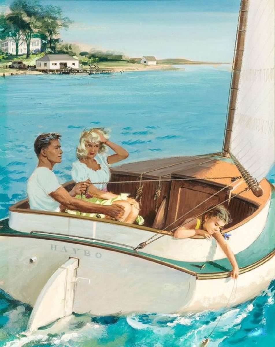 navigando su una barca a vela puzzle online