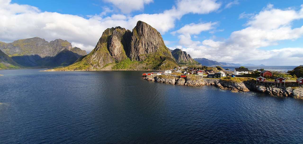 Norsko, moře, Bergen skládačky online