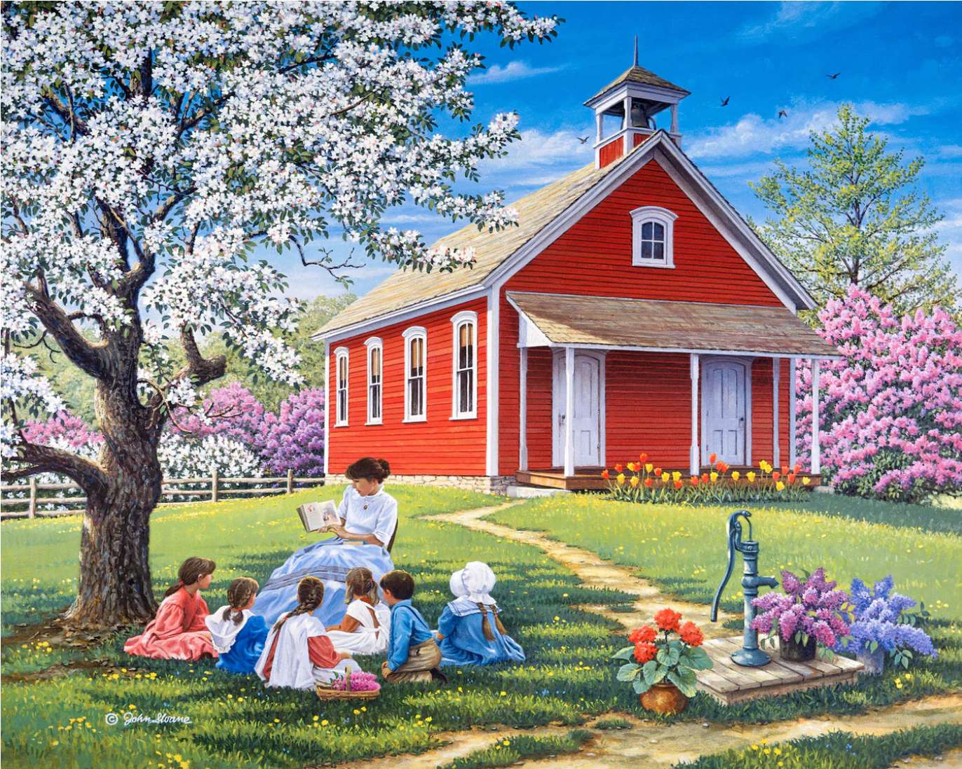 class under a tree jigsaw puzzle online