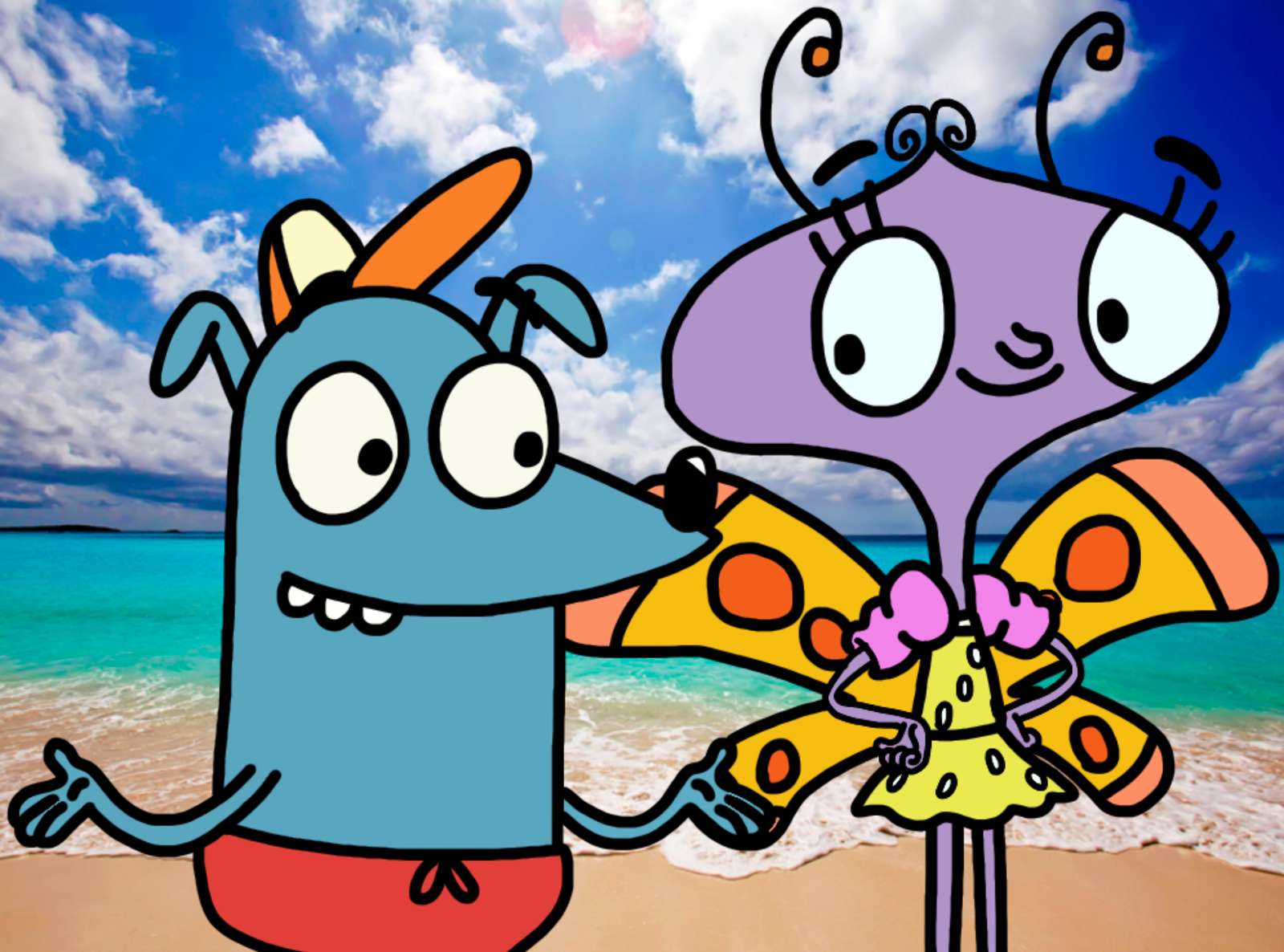 Leo und Carmen am Strand❤️❤️❤️ Puzzlespiel online