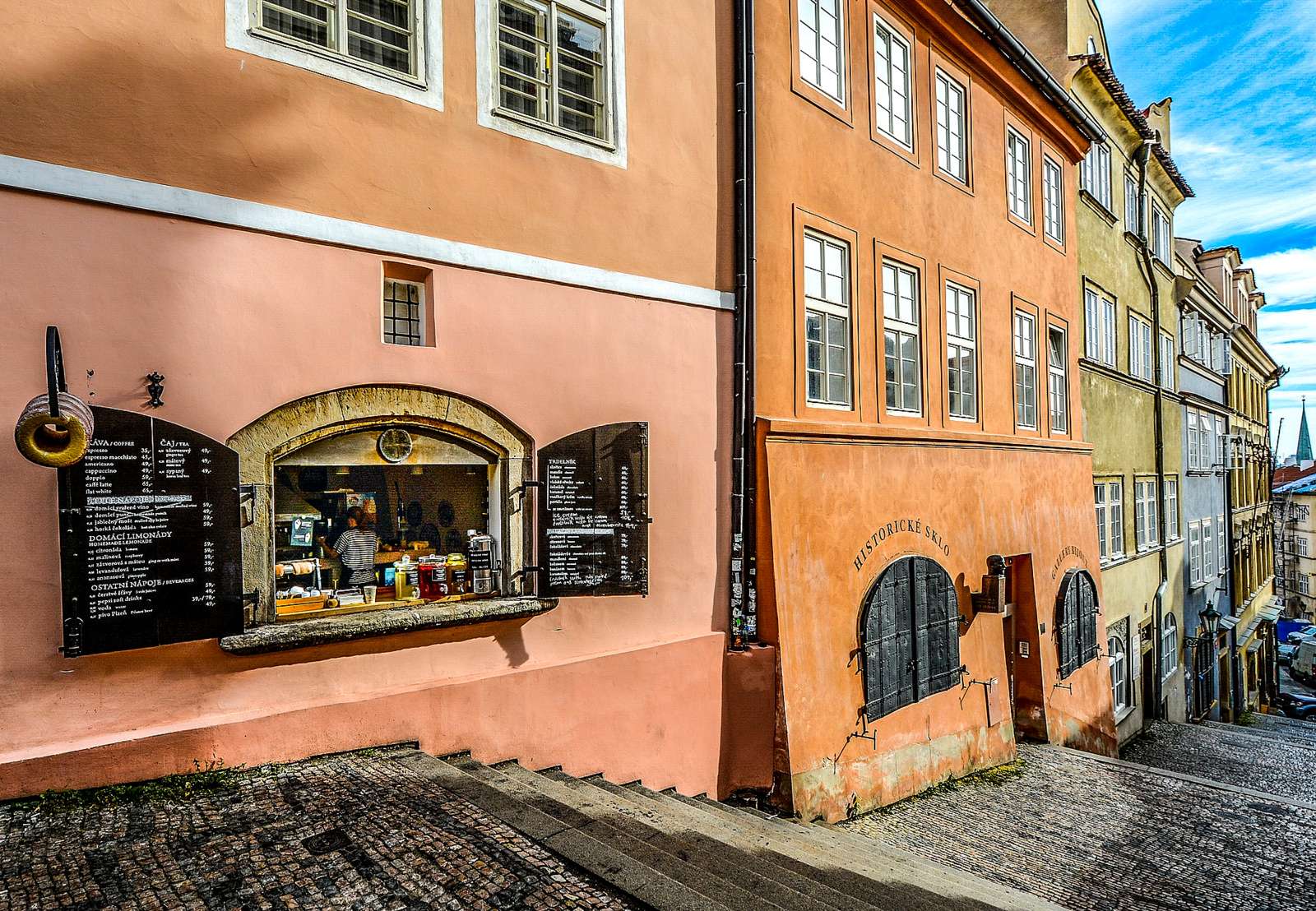 Eisdiele in der Altstadt (Prag, Tschechische Republik) Puzzlespiel online
