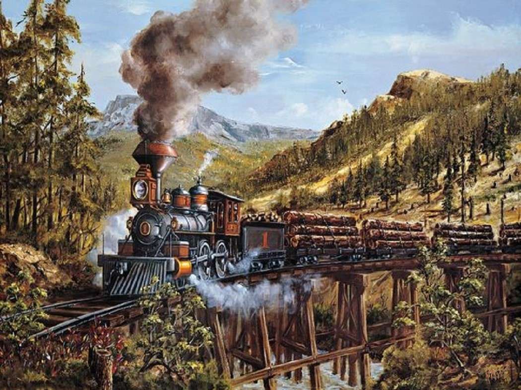 egy fakitermelő vonat online puzzle