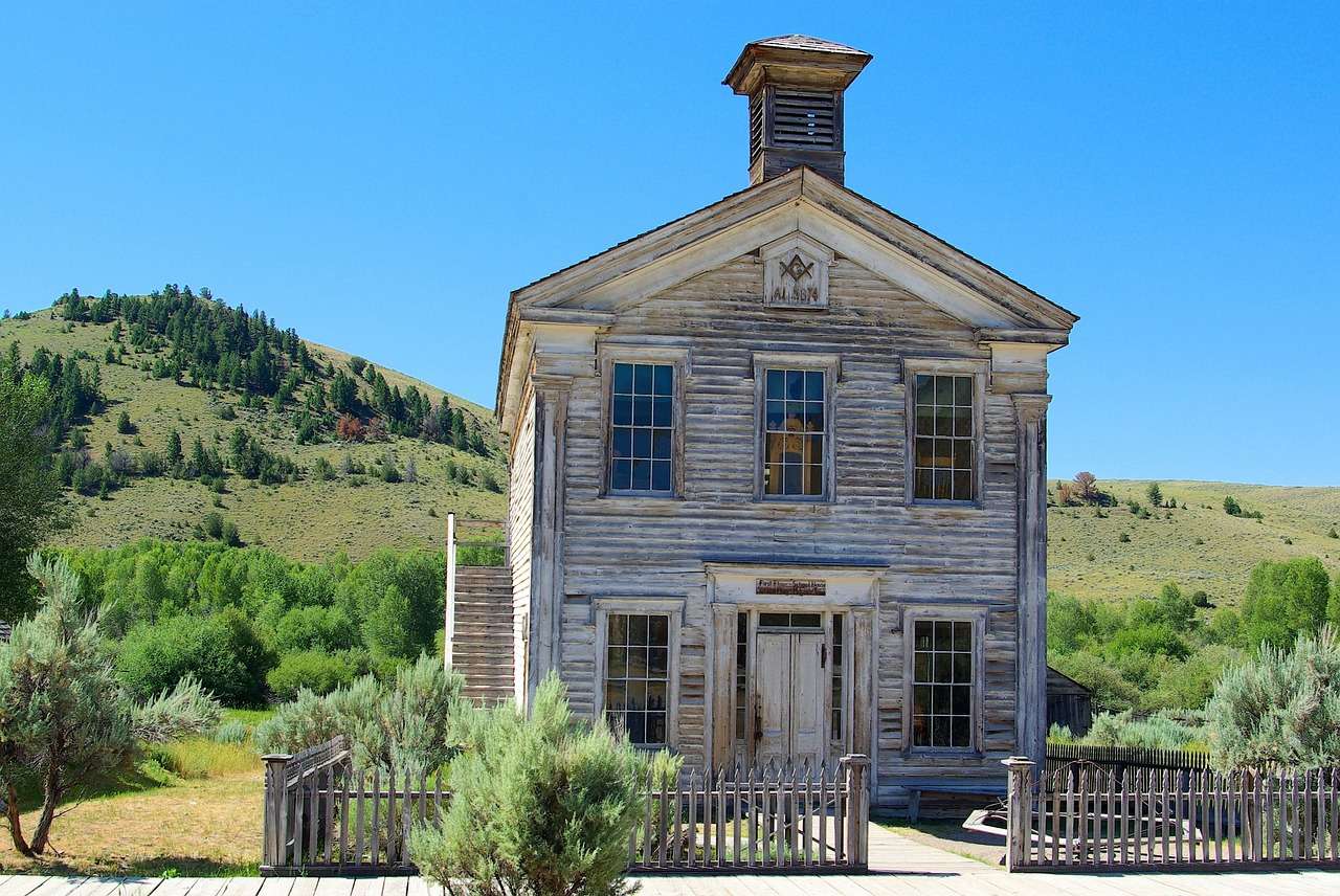 Bannack School Монтана онлайн пъзел