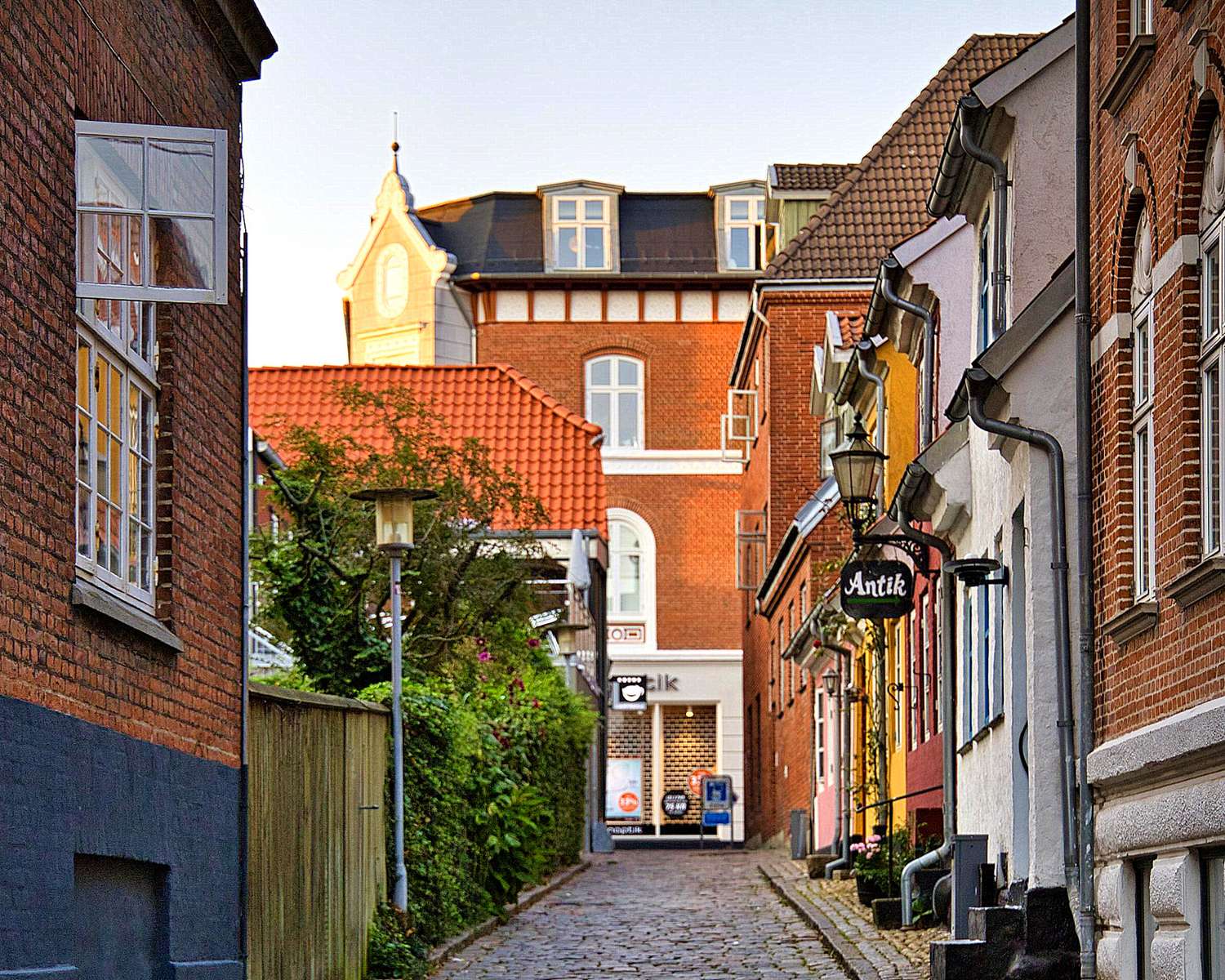 Geplaveide straat in Aalborg (Denemarken) online puzzel