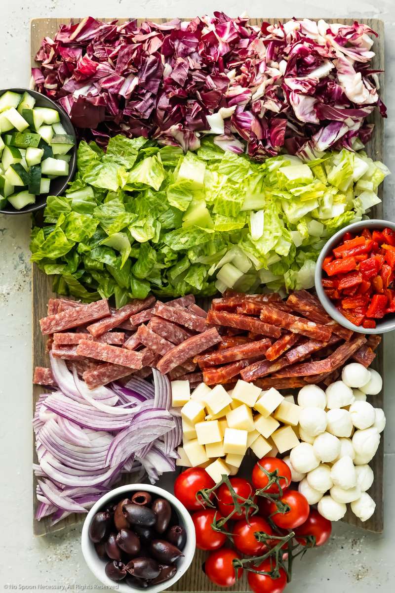 Chop saláta Hozzávalók online puzzle