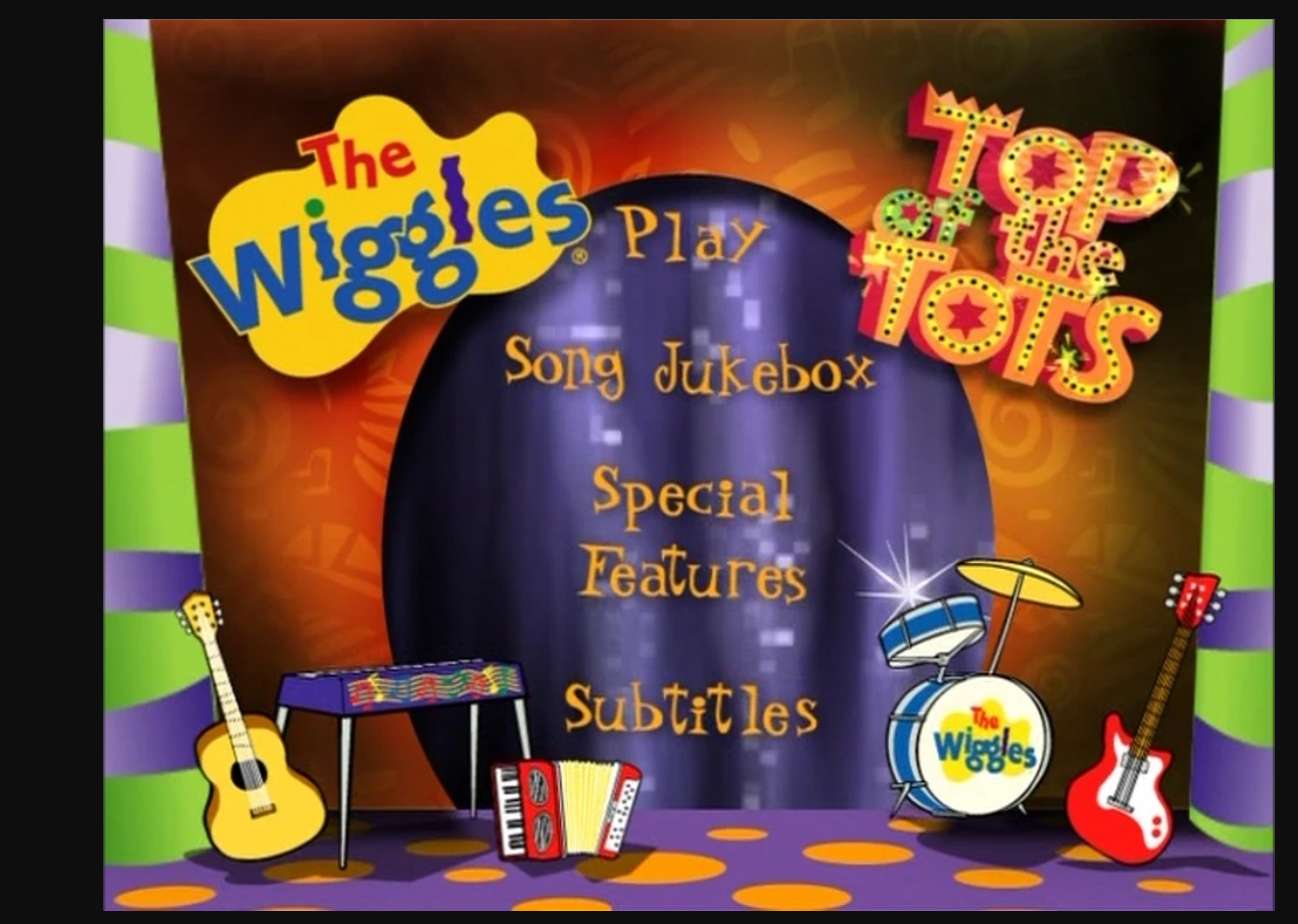 Meniul DVD The Wiggles Top Of The Tots 2003 jigsaw puzzle online