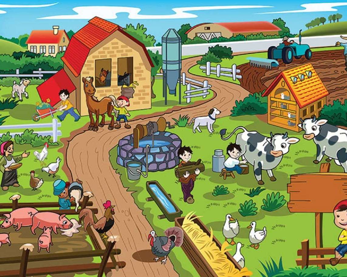 Farma se zvířaty online puzzle