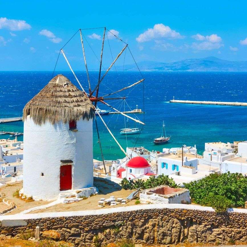 Mykonos and the famous windmills online puzzle
