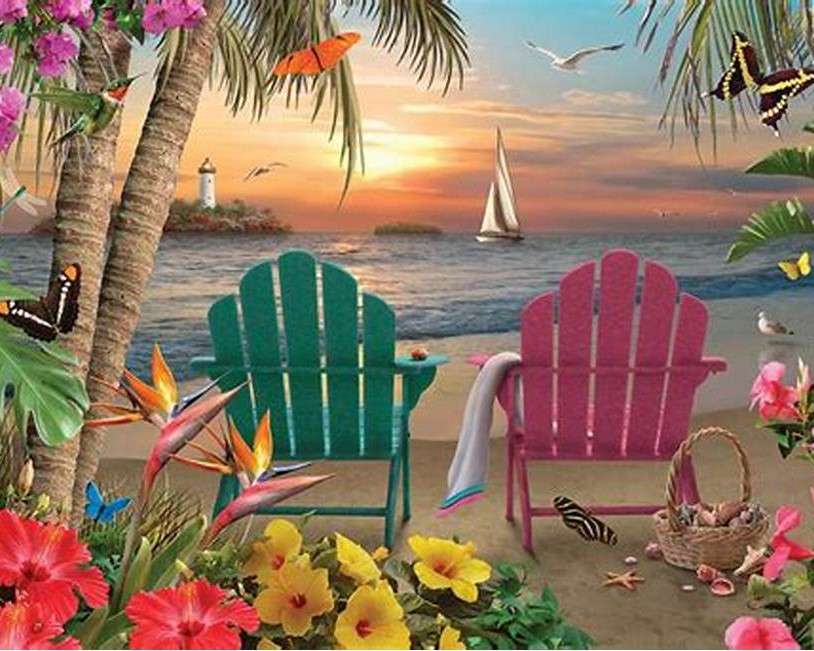 Sea view from the beach jigsaw puzzle online